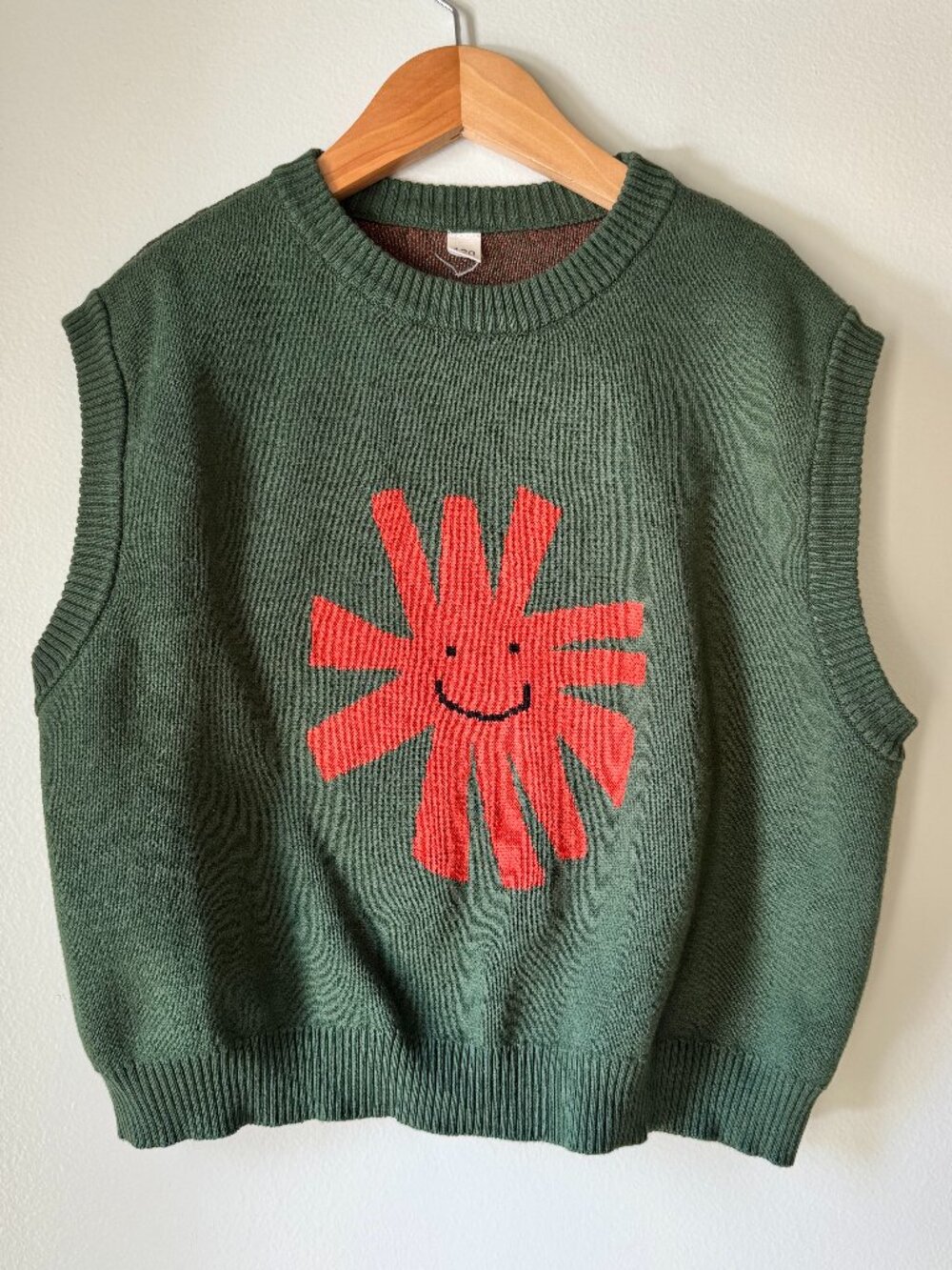 Kids Green Sun Knit Vest Jumper 4T 5T